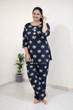 Black Printed Co-Set For Women